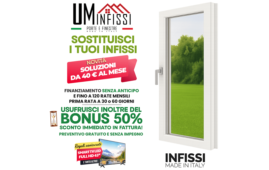 Approfitta del Bonus 2025: recupera il 50% della spesa per i tuoi infissi fino al 31 dicembre
